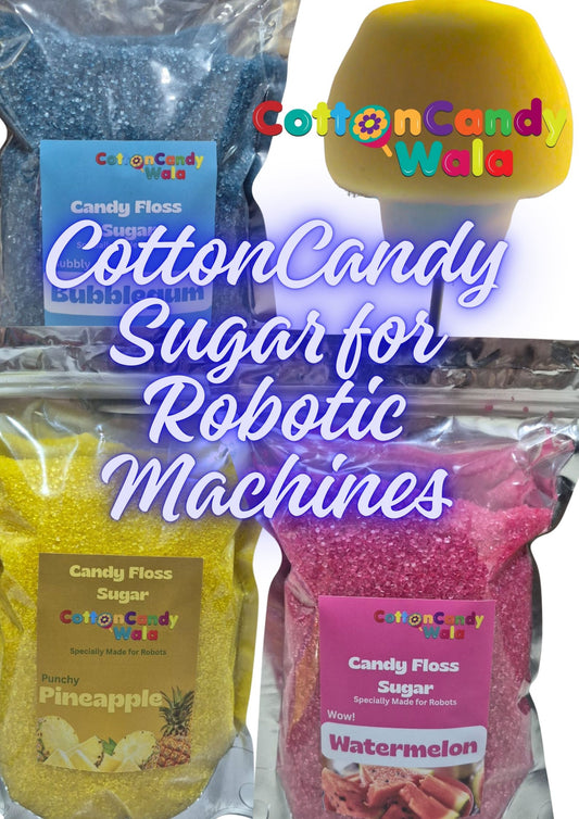Flavoured Cotton Candy Sugar - Natural colors - Made for Robots