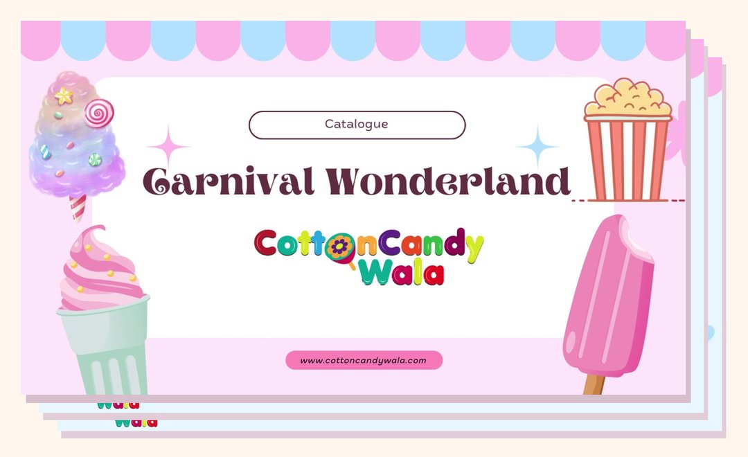 CottonCandyWala corporate brochure cover, Carnival Wonderland catalogue
